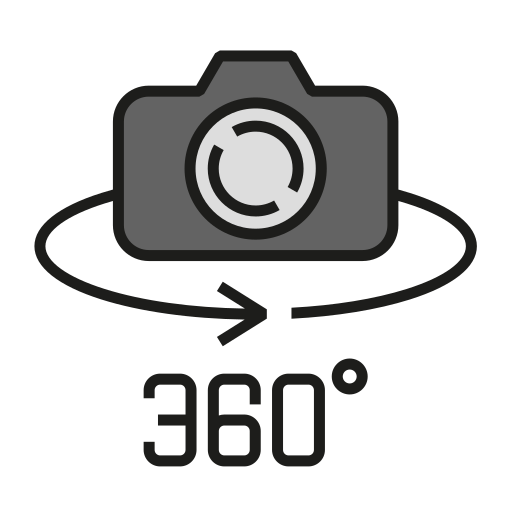 360 度ビュー Generic Outline Color icon