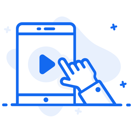 Mobile video Generic Blue icon