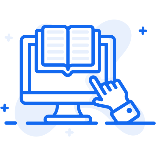 Online learning Generic Blue icon