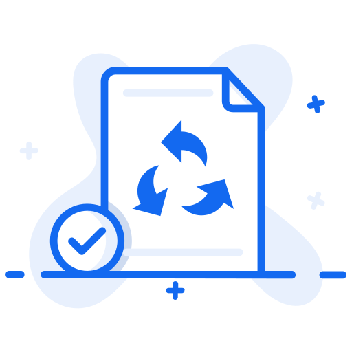 Recycled paper Generic Blue icon