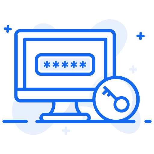 passwort-code Generic Blue icon