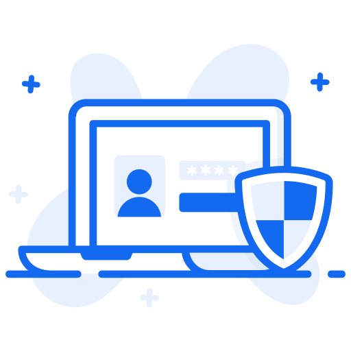 Secure computer Generic Blue icon