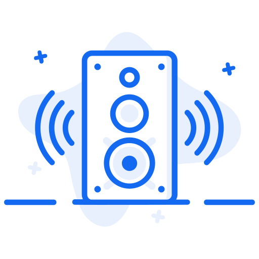 haut-parleur intelligent Generic Blue Icône