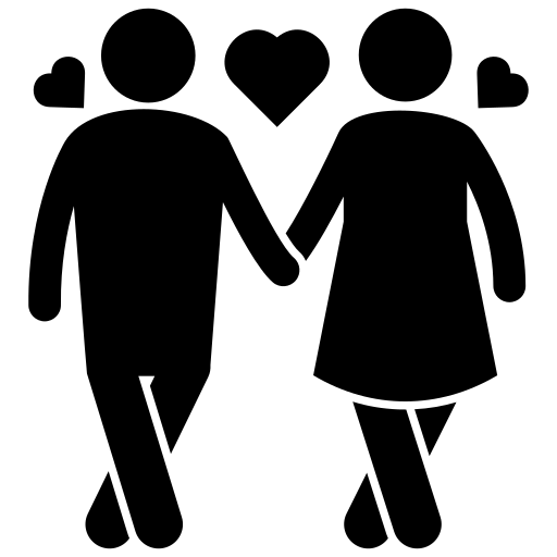 les amoureux Generic Glyph Icône