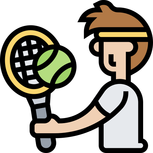 tennisspieler Meticulous Lineal Color icon