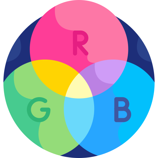 rgb Detailed Flat Circular Flat ikona