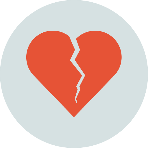 Broken heart Generic Circular icon