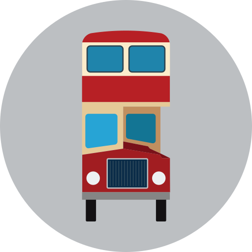 autobus a due piani Generic Circular icona