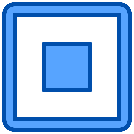 botón detener xnimrodx Blue icono