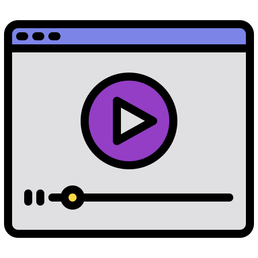 Video player xnimrodx Lineal Color icon