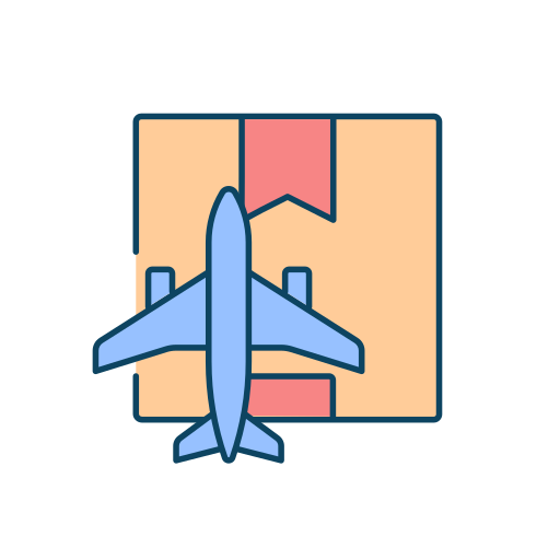 Aircraft Generic Thin Outline Color icon