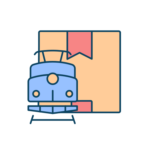 Cargo train Generic Thin Outline Color icon