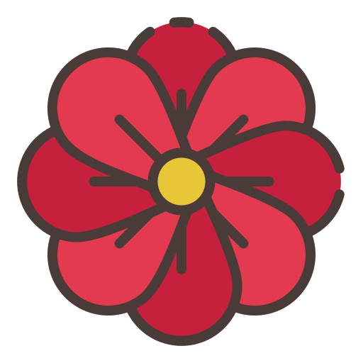 Hibiscus Good Ware Lineal Color icon