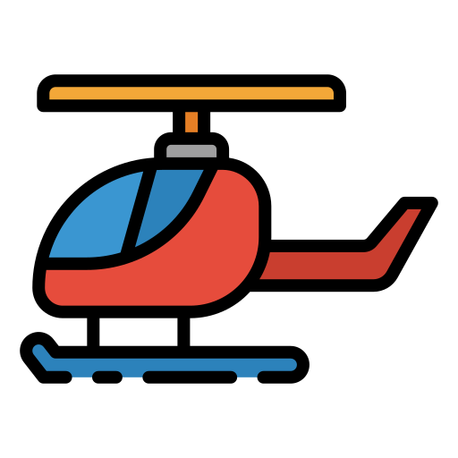 Helicopter Good Ware Lineal Color icon