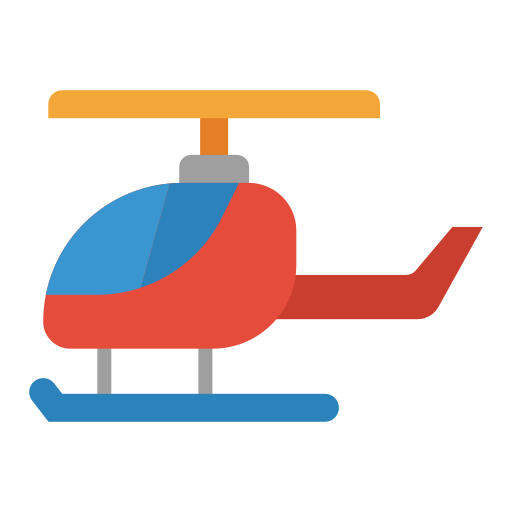 Helicopter Good Ware Flat icon