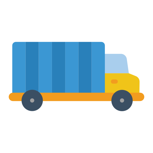 camión de reparto Good Ware Flat icono