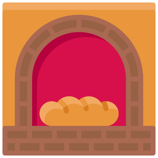 horno de leña Generic Flat icono