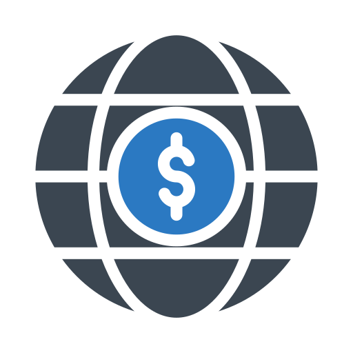 globale economie Generic Blue icoon