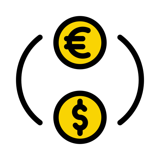 Currency exchange Vector Stall Lineal Color icon