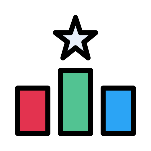 Rating Vector Stall Lineal Color icon