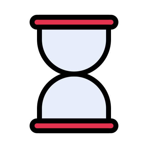 Hourglass Vector Stall Lineal Color icon