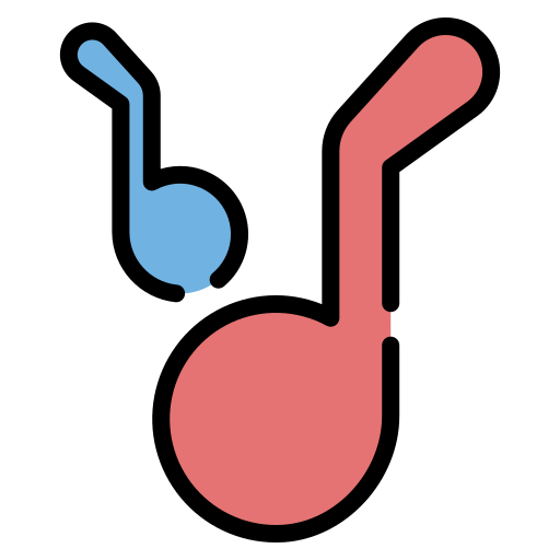 musiknoten Generic Outline Color icon