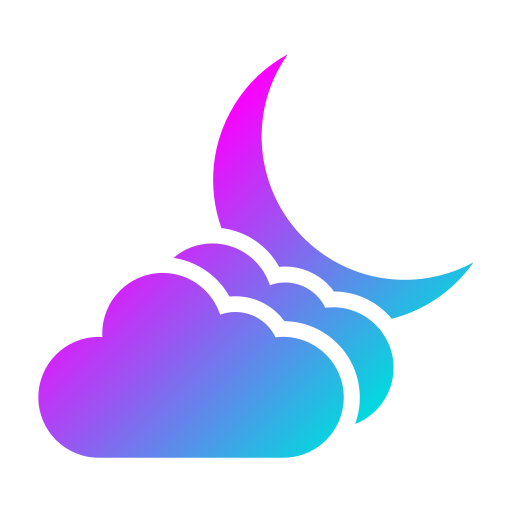 notte nuvolosa Generic Flat Gradient icona