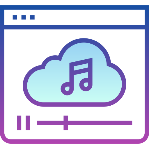 reproductor de música Detailed bright Gradient icono