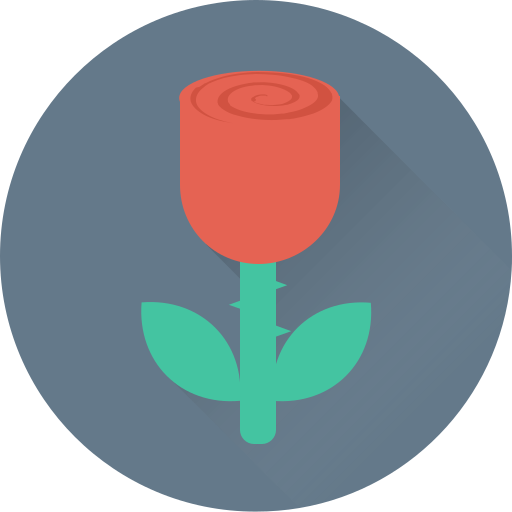 Red rose Generic Circular icon