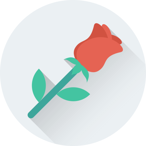 Red rose Generic Circular icon