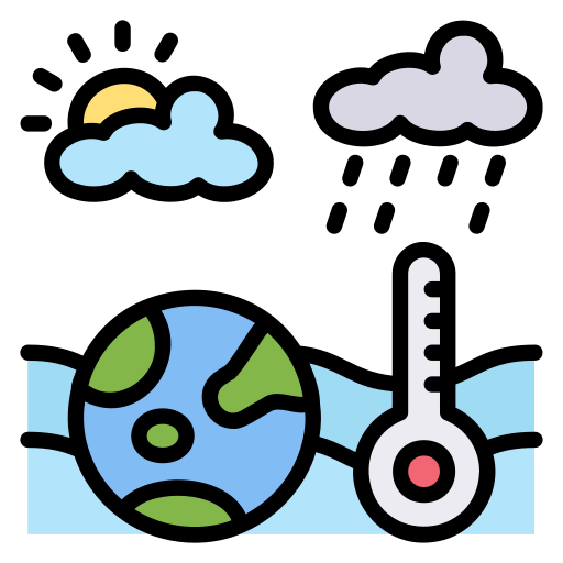 気候変動 Generic Outline Color icon