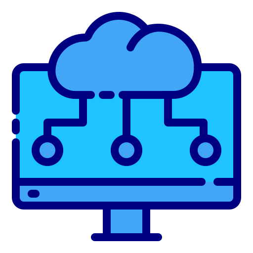 Cloud connection Generic Blue icon