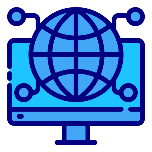 인터넷 연결 Generic Blue icon