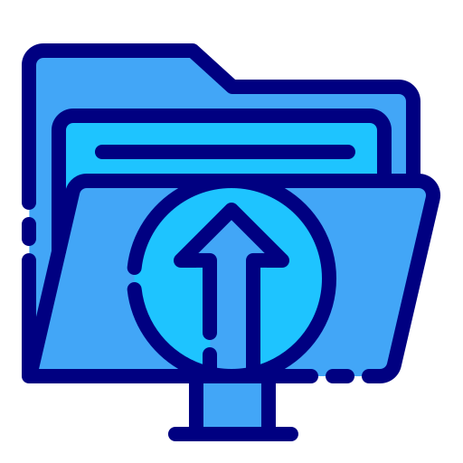 Upload file Generic Blue icon