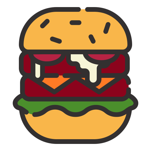 hamburguesa doble Generic Outline Color icono