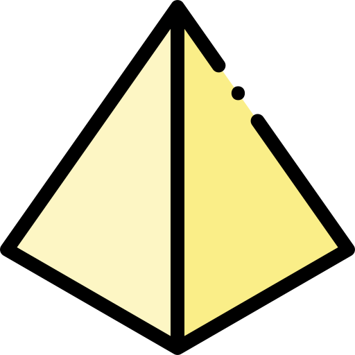 pyramide Detailed Rounded Lineal color icon