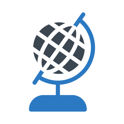 griglia del globo Generic Blue icona