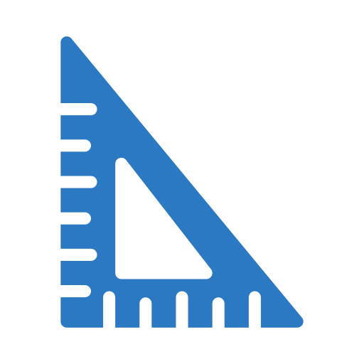 righello triangolare Generic Blue icona