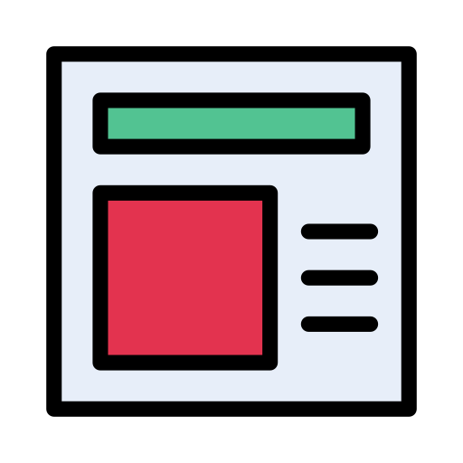 diseño de páginas web Vector Stall Lineal Color icono