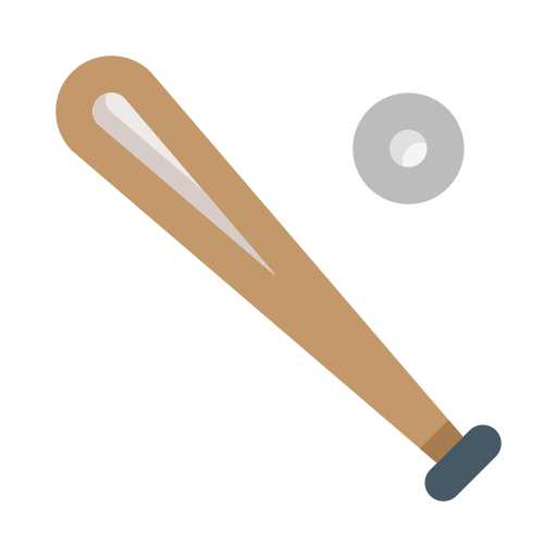 honkbalknuppel edt.im Lineal color icoon