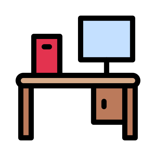 Work table Vector Stall Lineal Color icon