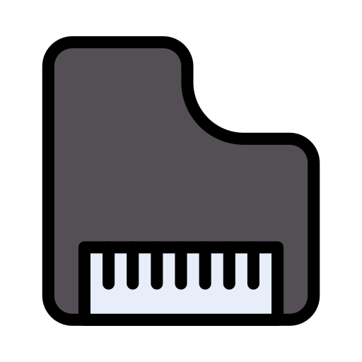 pianoforte Vector Stall Lineal Color icona