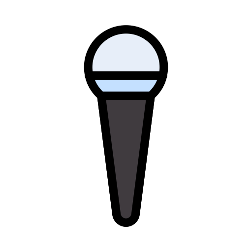 micrófono Vector Stall Lineal Color icono