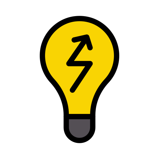 Öko-glühbirne Vector Stall Lineal Color icon