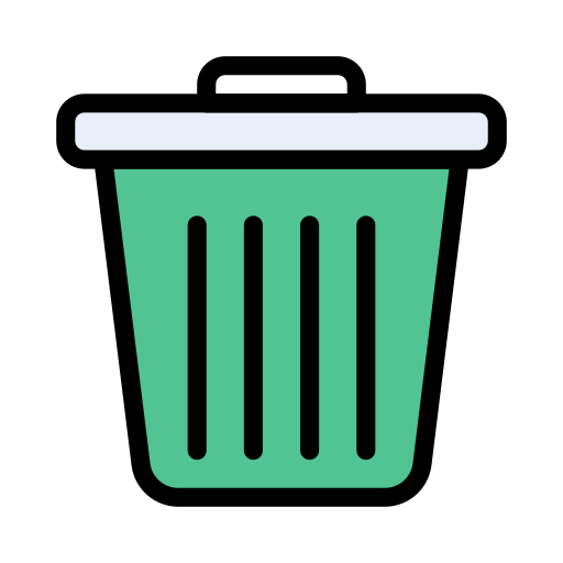 bote de basura Vector Stall Lineal Color icono