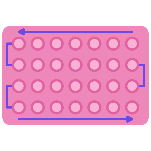 píldoras anticonceptivas Generic Flat icono