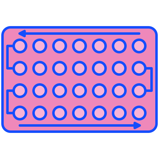pilules contraceptives Generic Outline Color Icône
