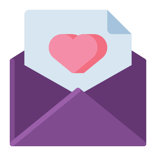 Love letter Flaticons Flat icon
