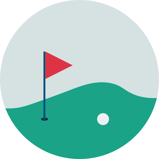le golf Generic Circular Icône