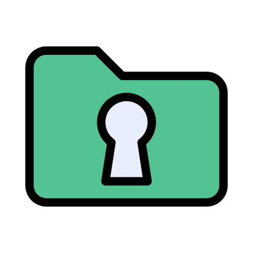 Secure folder Vector Stall Lineal Color icon